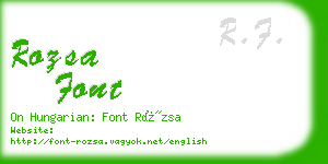 rozsa font business card